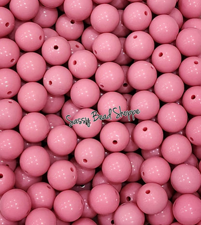 20MM Dusty Rose Chunky Bubblegum Beads, Acrylic Beads in Bulk, 20mm Beads, 20mm Bubble Gum Beads, 20mm Chunky