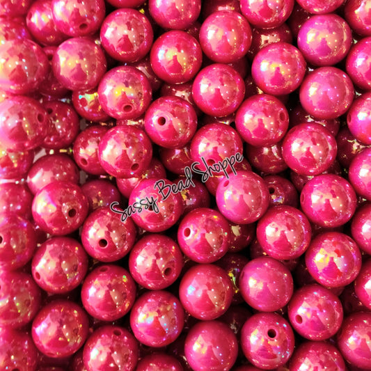 20MM Magenta AB Beads - Sassy Bead Shoppe