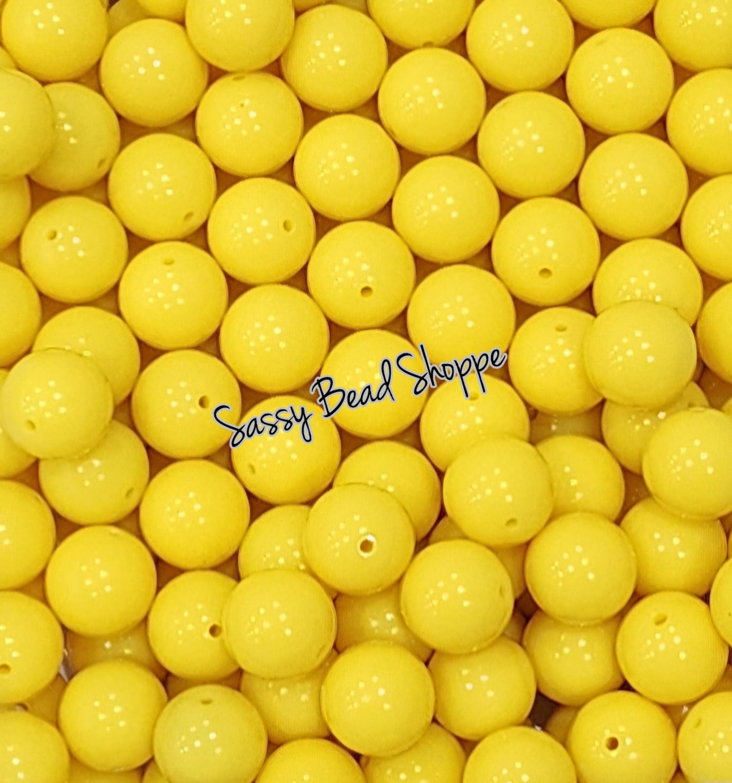 20MM Bright Yellow Beads - Sassy Bead Shoppe