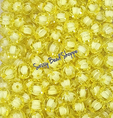 20MM Yellow Pumpkin Beads