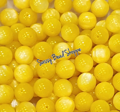 20MM Yellow Marble Chunky Bubblegum Beads, Acrylic Beads in Bulk, 20mm Bubble Gum Beads, 20mm Chunky Beads