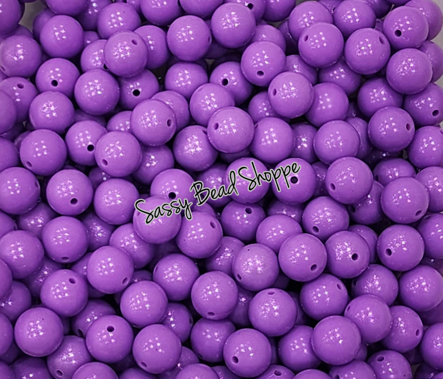 15mm Purple Shimmer Silicone Beads