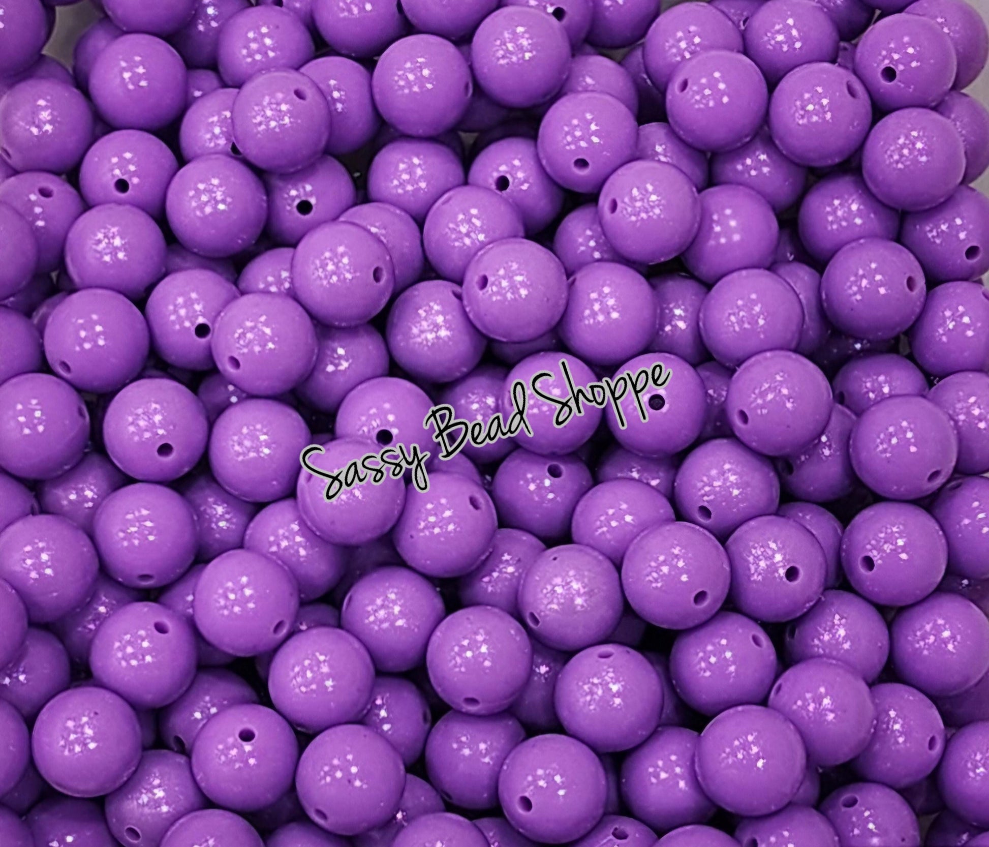 15mm Purple Shimmer Silicone Beads