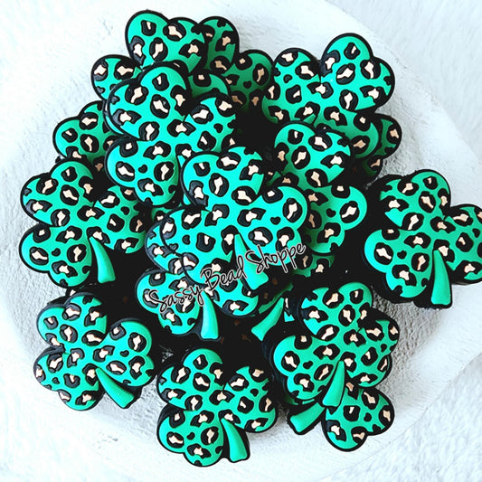 Leopard Clover Focal Beads - Sassy Bead Shoppe