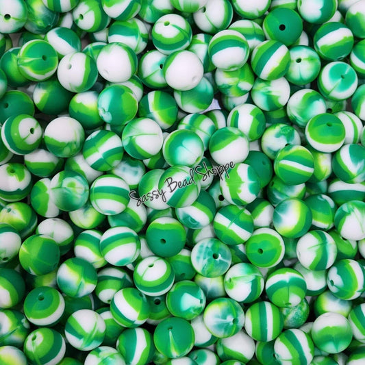 Sassy Bead Shoppe
Green & White Silicone Beads