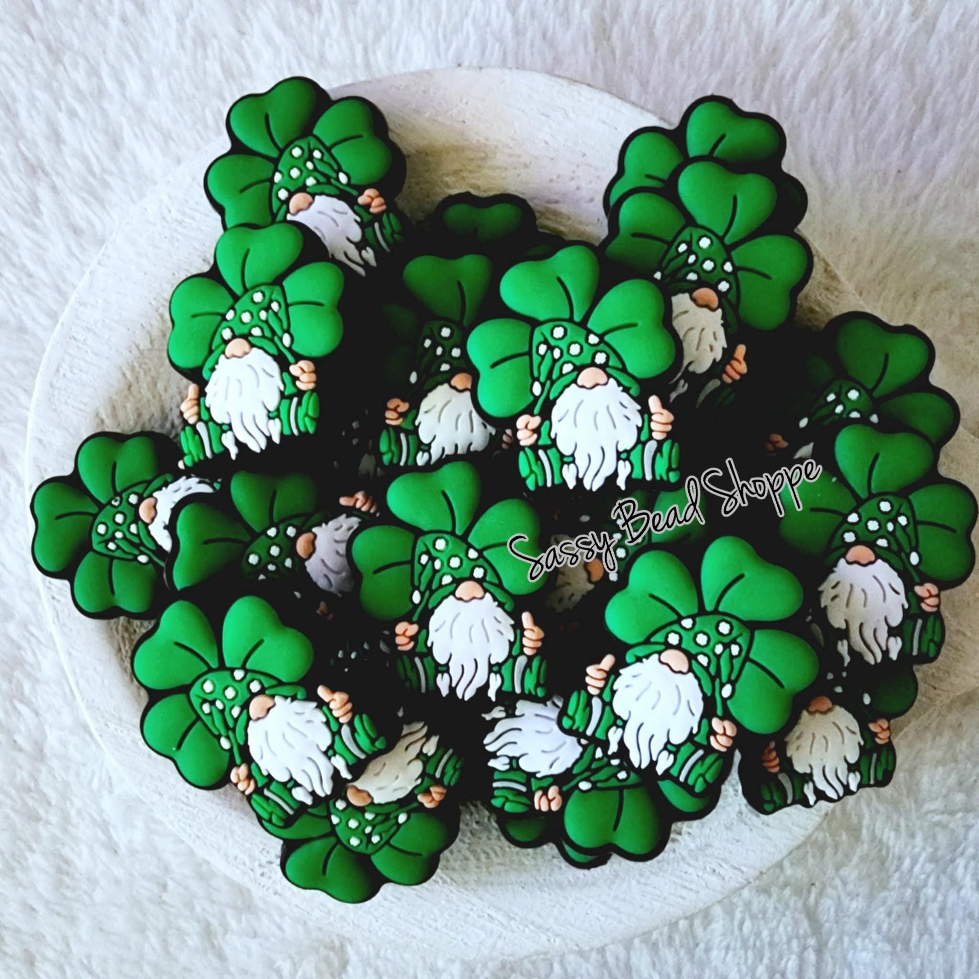 Clover Gnome Focal Beads - Sassy Bead Shoppe