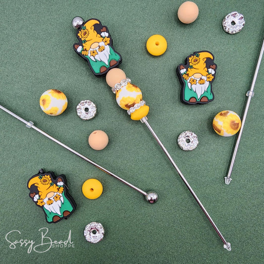 Thankful & Grateful DIY Cookie Scribe Kit with autumn gnome focal bead - plus accent beads