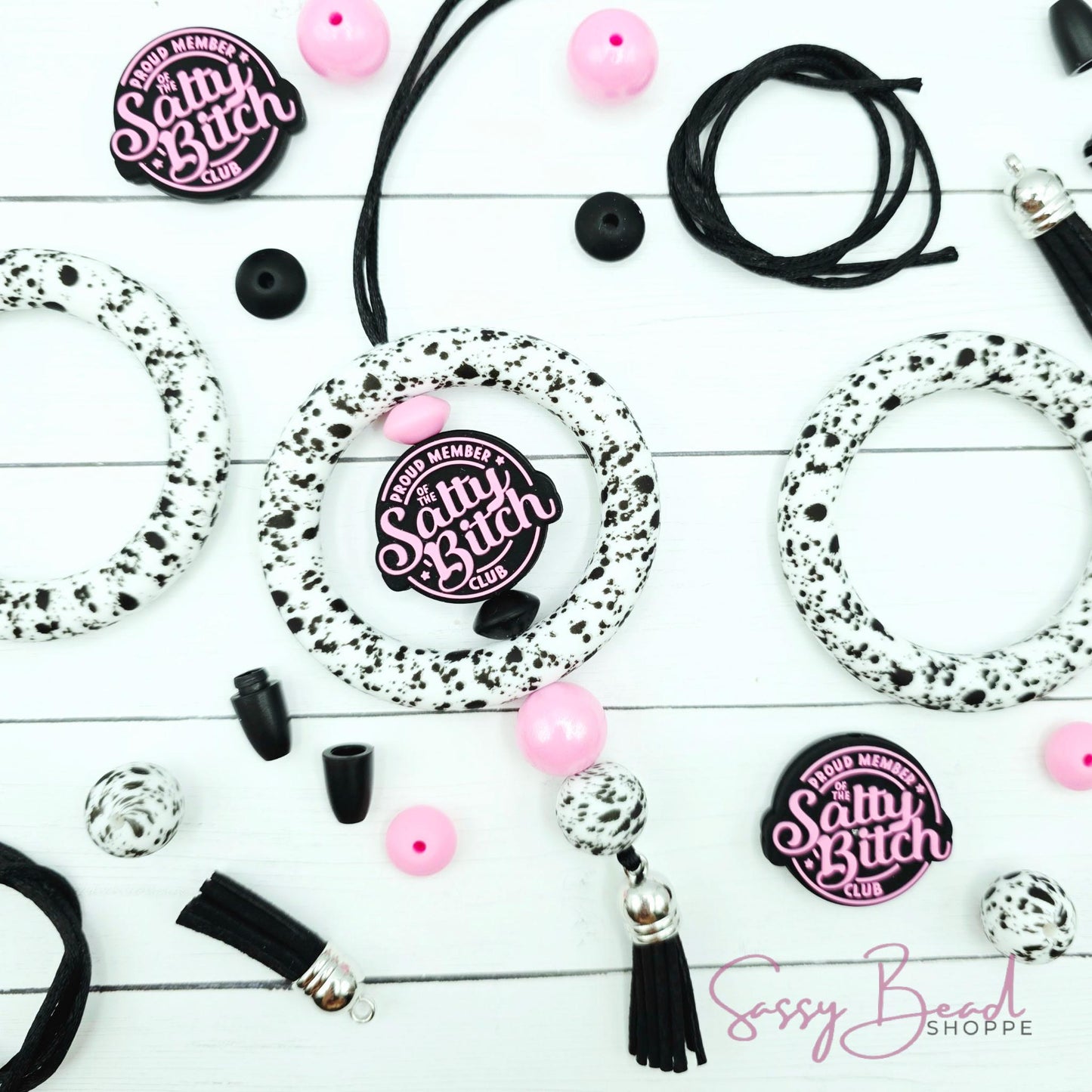 Salty but Sweet DIY Car Charm Kit – Funny Beaded Rearview Mirror Accessory – Sassy Craft Gift for Women, Teens, BFFs, Car Lovers & Coworkers