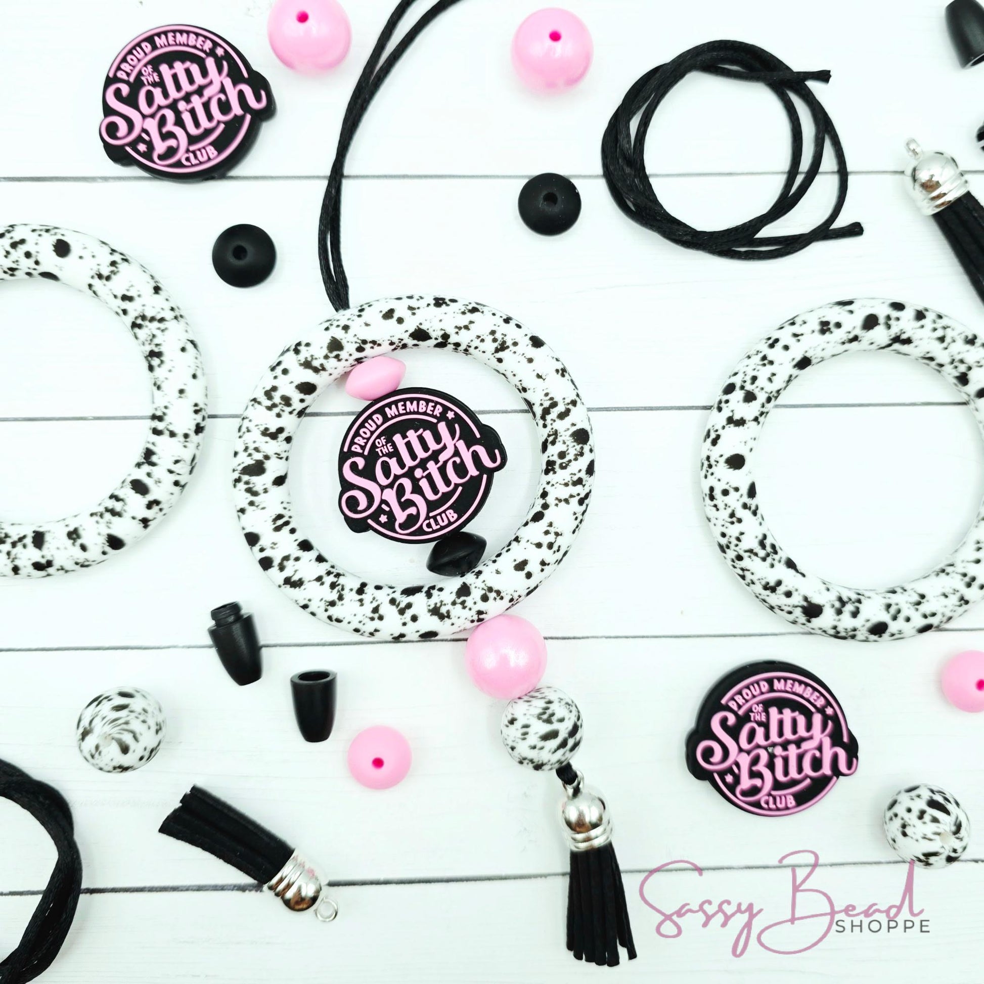 Salty but Sweet DIY Car Charm Kit – Funny Beaded Rearview Mirror Accessory – Sassy Craft Gift for Women, Teens, BFFs, Car Lovers & Coworkers