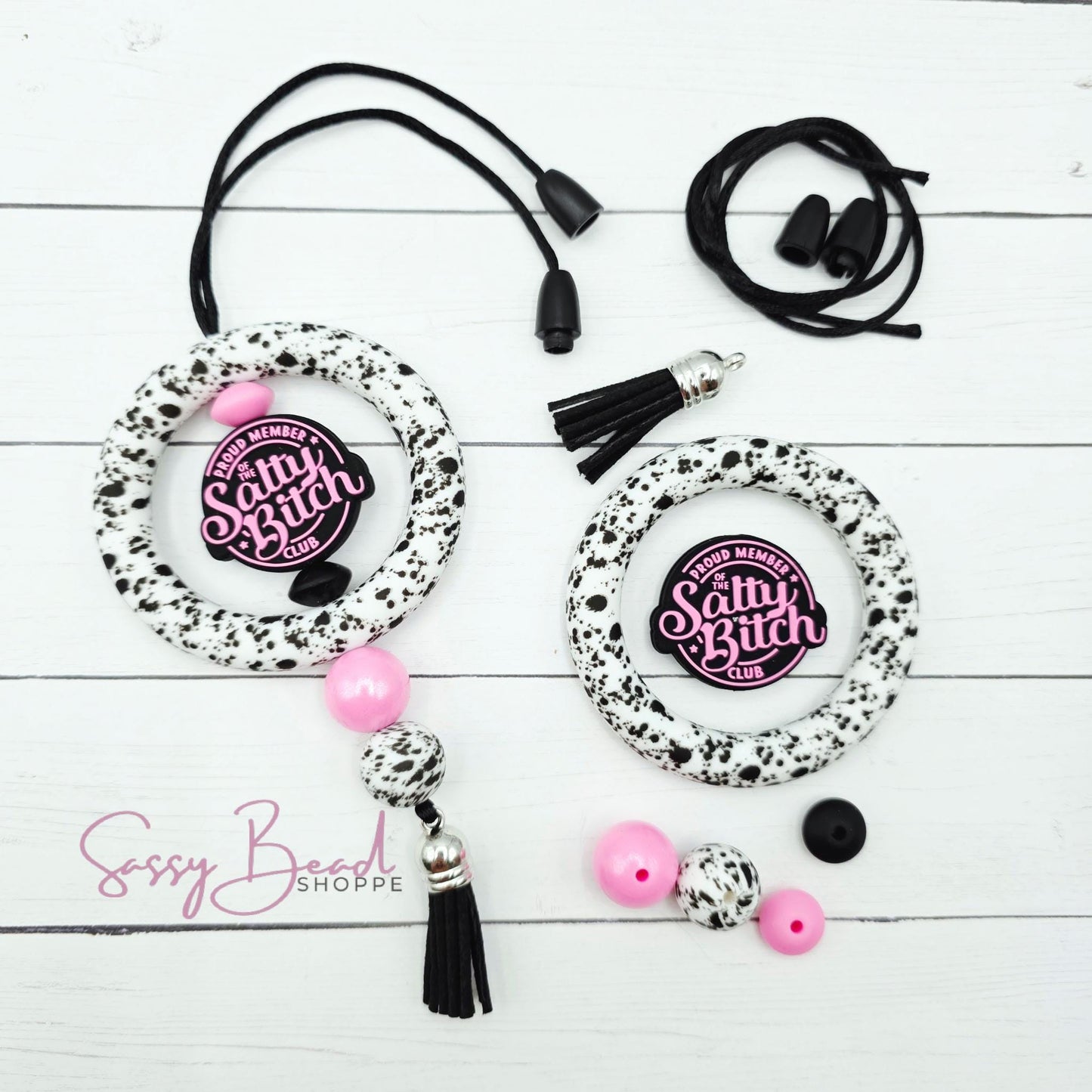 Salty but Sweet DIY Car Charm Kit – Funny Beaded Rearview Mirror Accessory – Sassy Craft Gift for Women, Teens, BFFs, Car Lovers & Coworkers