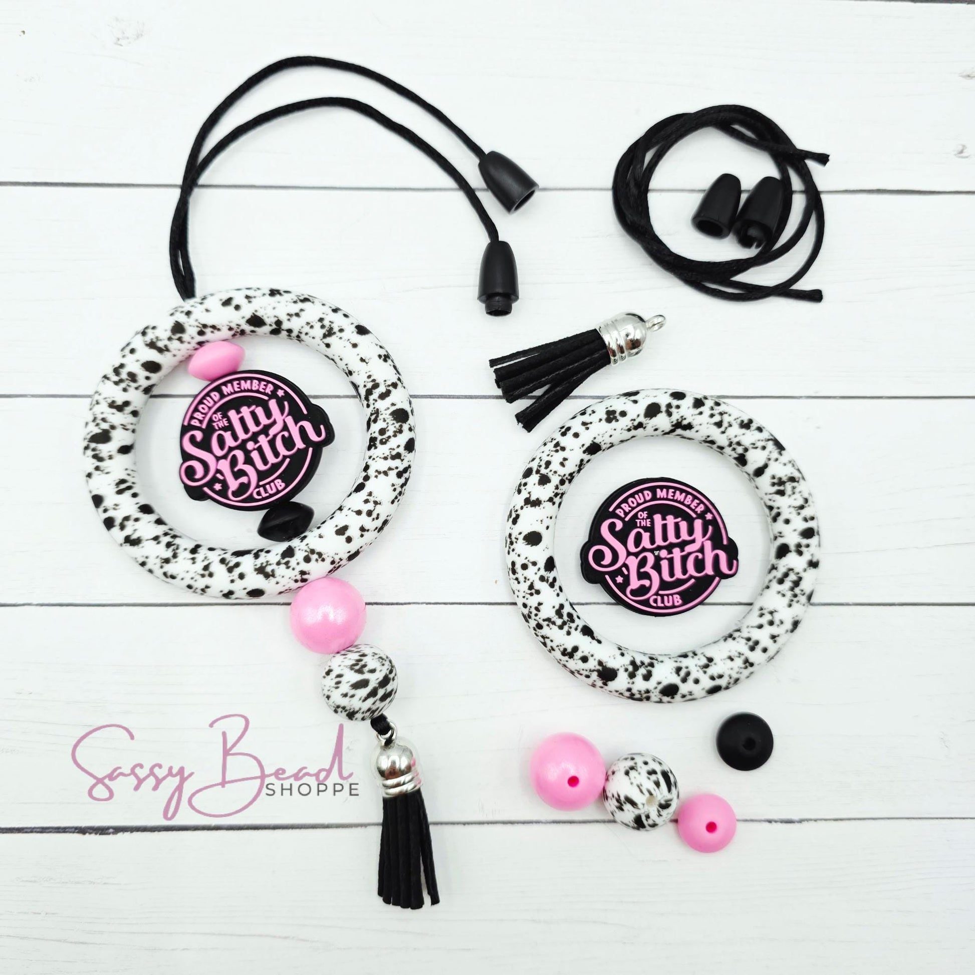 Salty but Sweet DIY Car Charm Kit – Funny Beaded Rearview Mirror Accessory – Sassy Craft Gift for Women, Teens, BFFs, Car Lovers & Coworkers