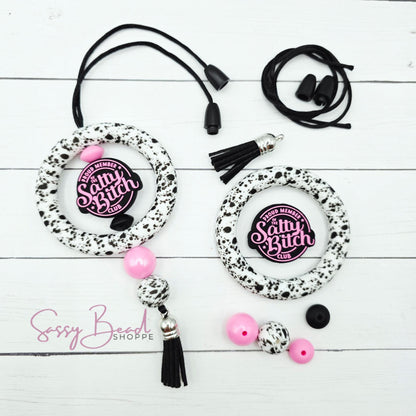 Salty but Sweet DIY Car Charm Kit – Funny Beaded Rearview Mirror Accessory – Sassy Craft Gift for Women, Teens, BFFs, Car Lovers & Coworkers