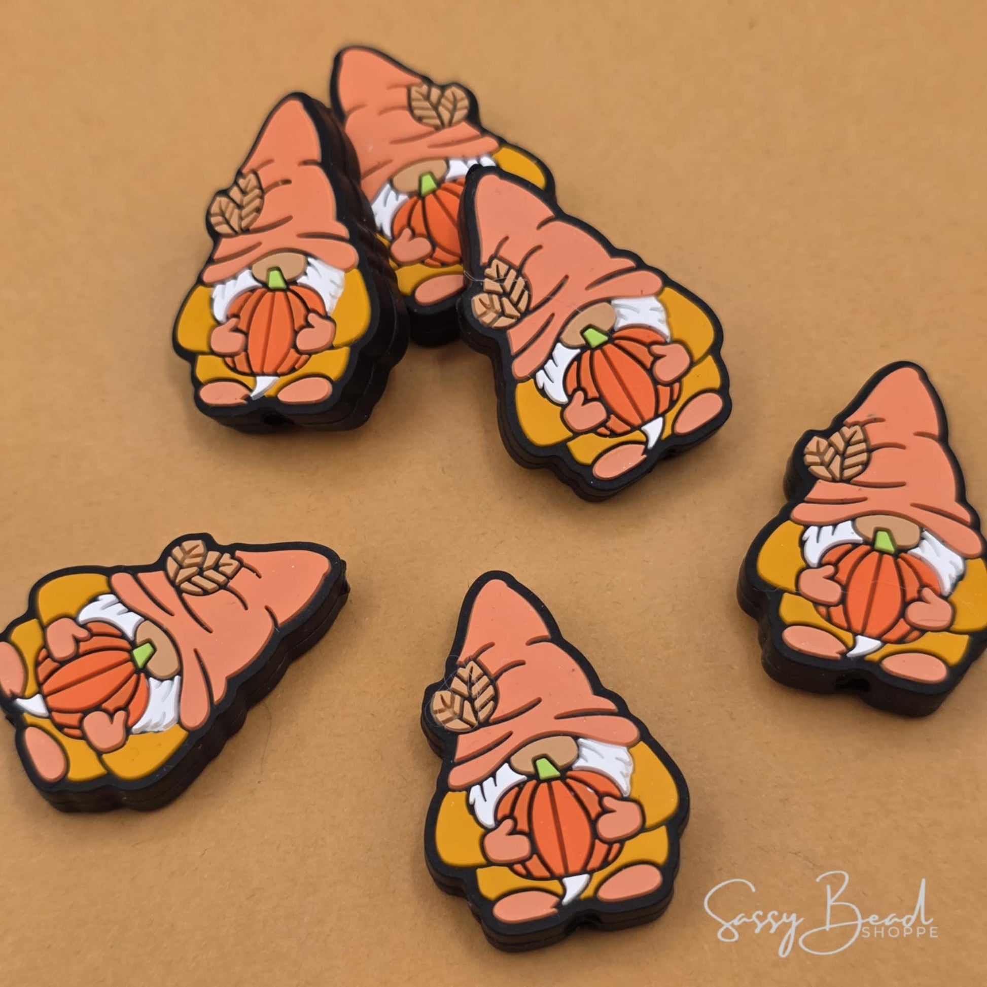 Pumpkin Gnome Focal Beads