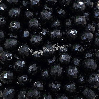20MM Black Disco Beads