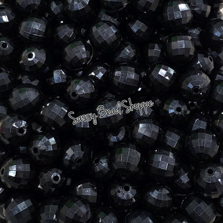 20MM Black Disco Beads
