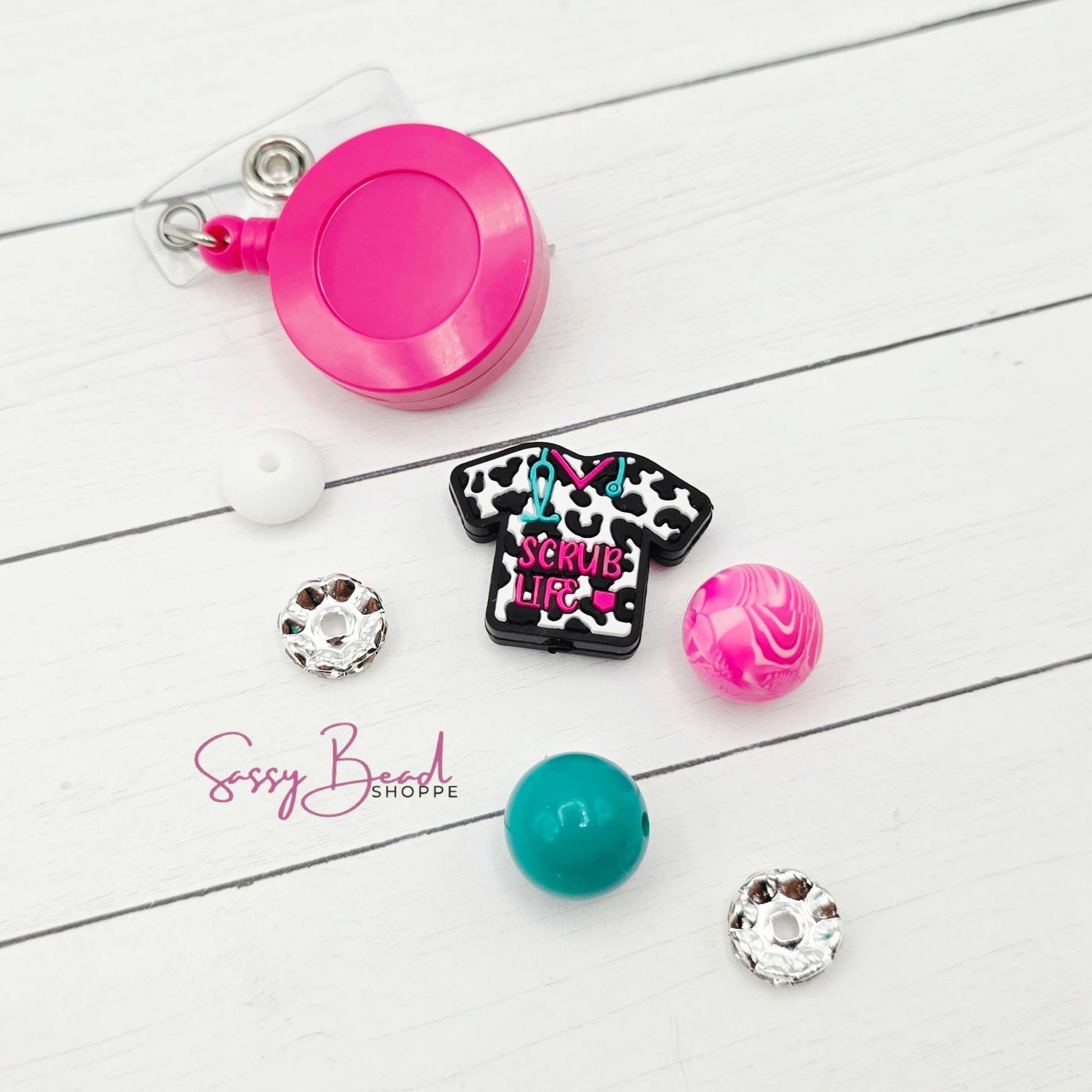 Scrub Life Badge Reel DIY Kit, Nurse Gift, Medical Badge Reel Craft, DIY Nurse Badge, Healthcare Worker Gift Kit, Custom ID Holder