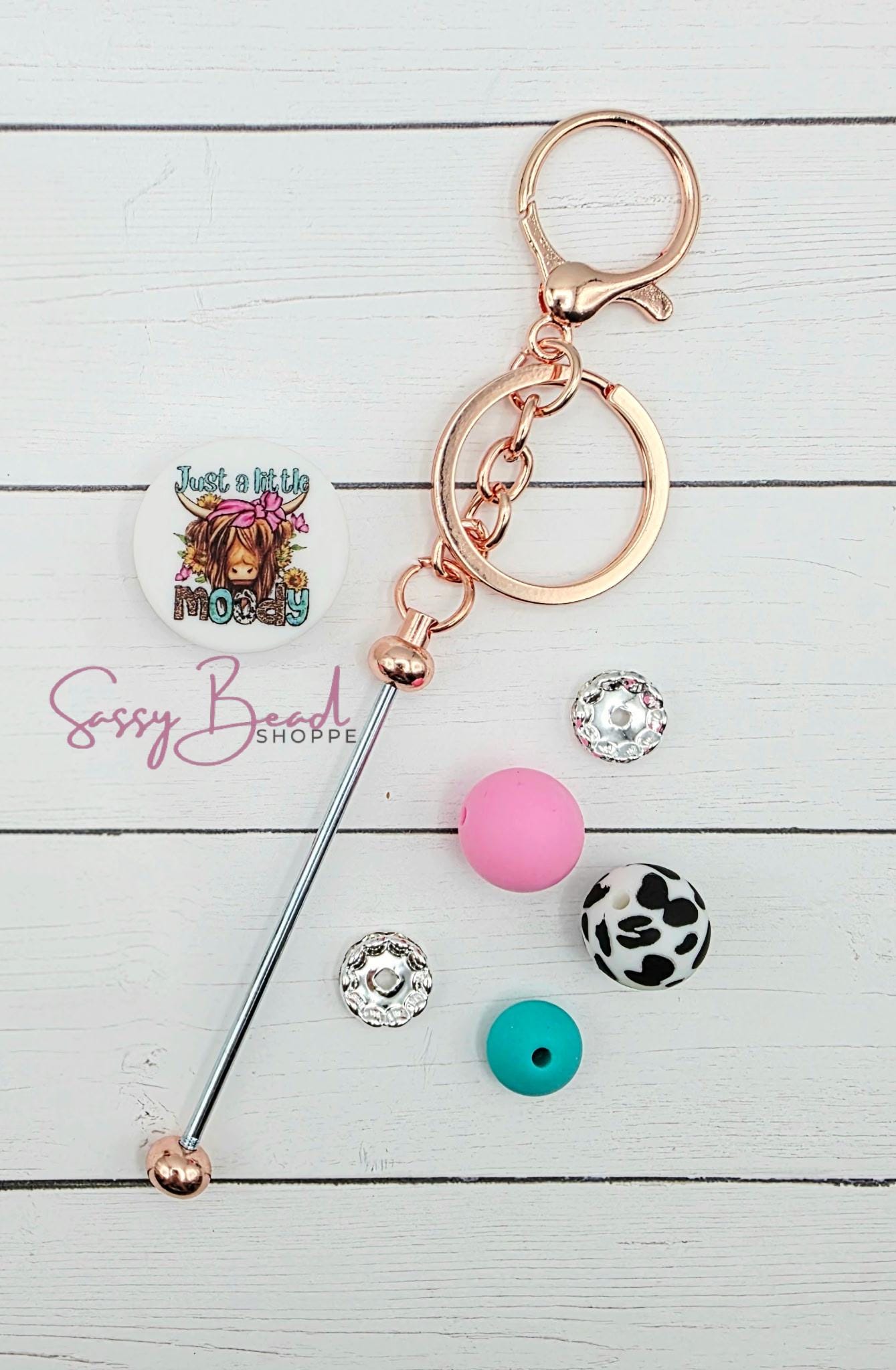 Moody Heifer Keychain Kit