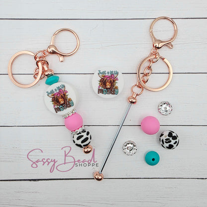 Moody Heifer Keychain Kit