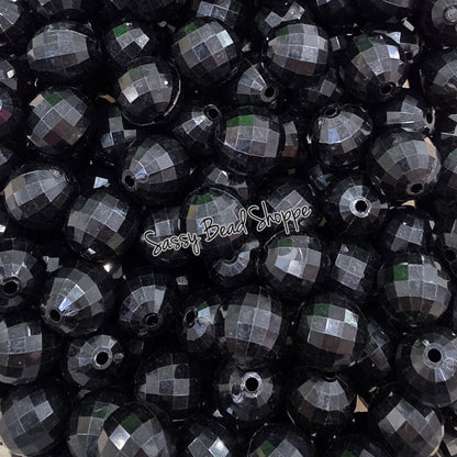 20MM Black Disco Beads