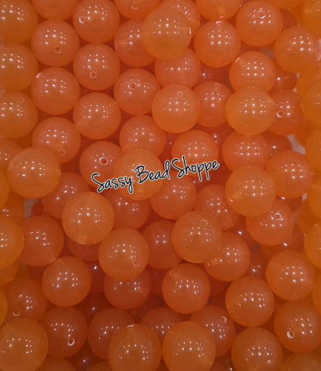 20MM Orange Jelly Beads