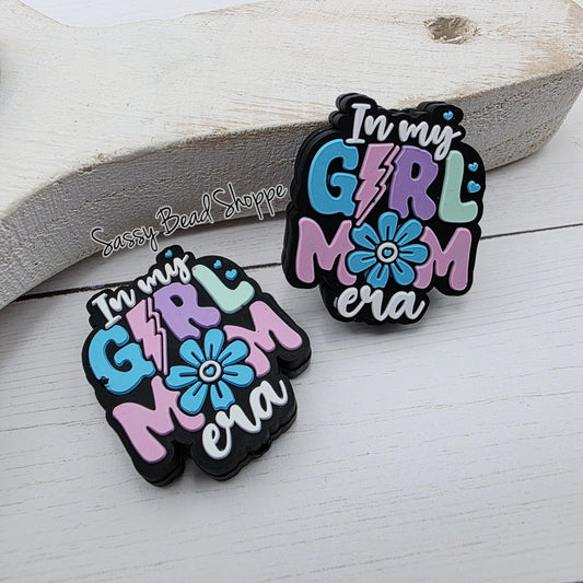 Girl Mom Era Silicone Focal Bead, DIY Pen Beads for Bracelets, Keychain Making, Car Charm Crafts, Jewelry, Cookie Scribes, Tumbler Charms