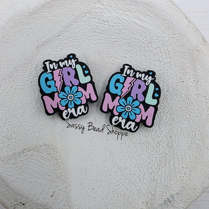 Girl Mom Era Silicone Focal Bead, DIY Pen Beads for Bracelets, Keychain Making, Car Charm Crafts, Jewelry, Cookie Scribes, Tumbler Charms