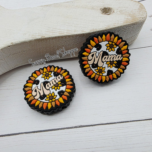 Sunshine Mama Silicone Focal Bead, Jewelry Making Bead for DIY Pens, Keychains, Bracelets, Wristlets, Tumbler Charms, Cookie Scribes, Crafts