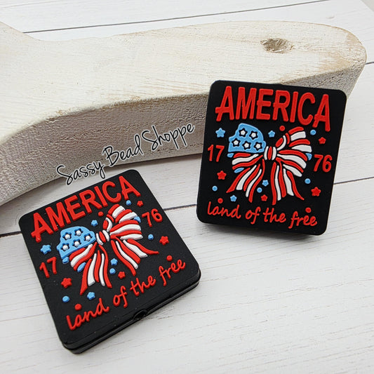 America Silicone Focal Bead, Bead Supply for Jewelry Making, DIY Keychains, Pens, Wristlets, Cookie Scribes, Car Charms, Bracelets, Crafts