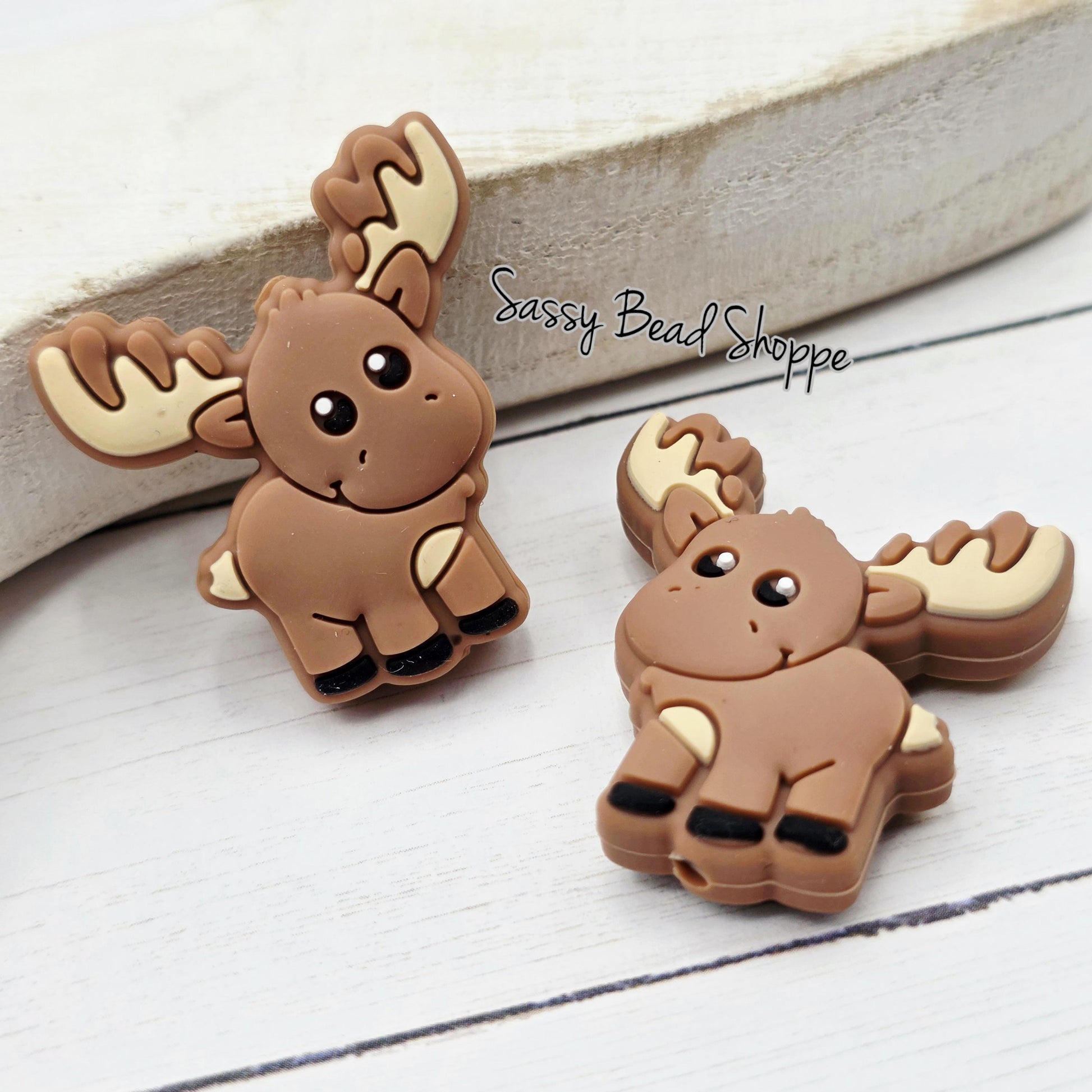 Brown Moose Focal Bead