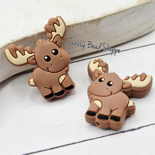 Brown Moose Focal Bead
