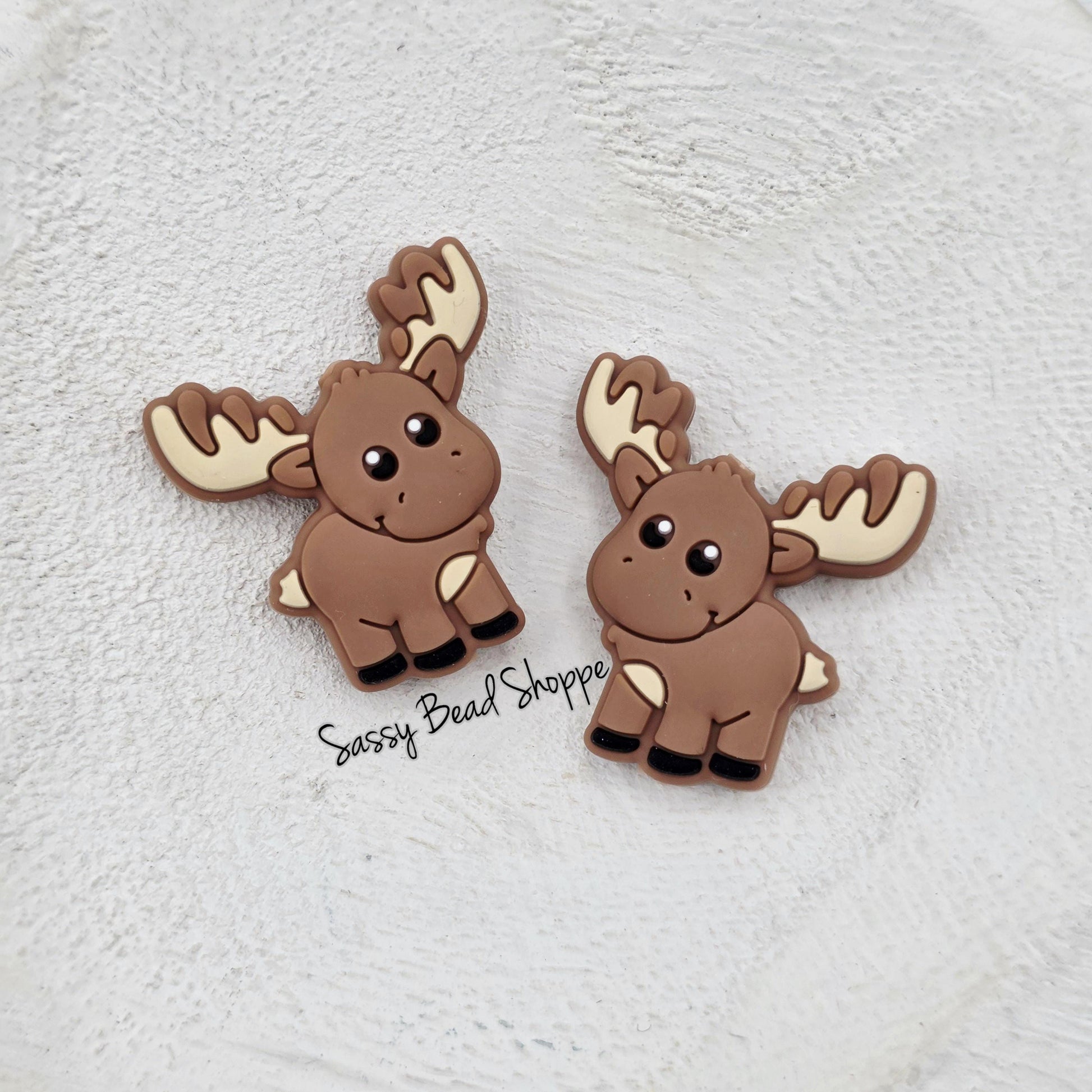 Brown Moose Focal Bead