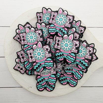 Hop Silicone Focal Bead, Bead Supply for Jewelry Making, DIY Keychains, Pens, Wristlets, Cookie Scribes, Car Charms, Easter Crafts