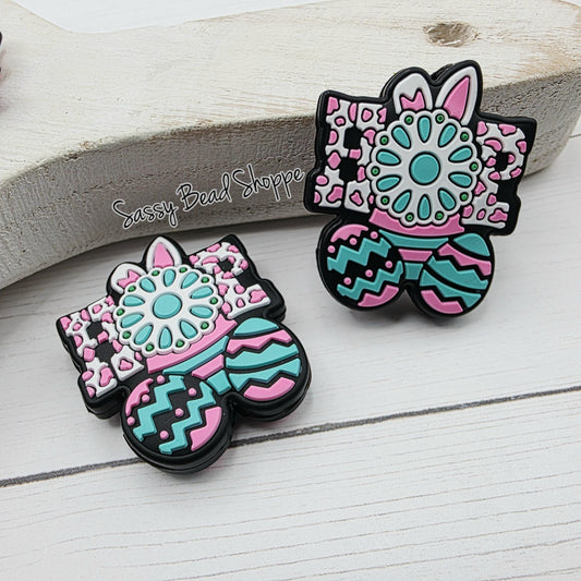 Hop Silicone Focal Bead, Bead Supply for Jewelry Making, DIY Keychains, Pens, Wristlets, Cookie Scribes, Car Charms, Easter Crafts