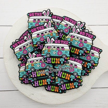 On The Hunt Silicone Focal Bead, Bead Supply for Jewelry Making, DIY Keychains, Pens, Wristlets, Cookie Scribes, Car Charms, Easter Crafts