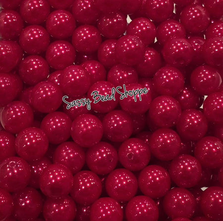 20MM Red Pearl Beads