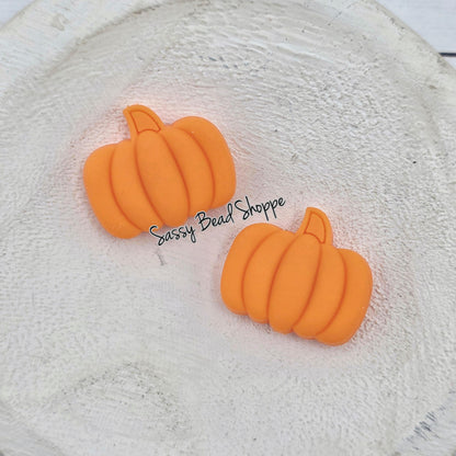 Orange Pumpkin Silicone Beads, Pumpkin Shaped Silicone Beads Beads, Fall Beads, Thanksgiving Silicone Beads, Focal Silicone Beads