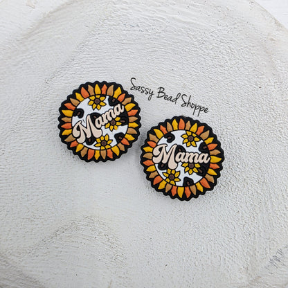 Sunshine Mama Silicone Focal Bead, Jewelry Making Bead for DIY Pens, Keychains, Bracelets, Wristlets, Tumbler Charms, Cookie Scribes, Crafts