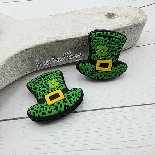 Leprechaun Hat Focal Bead, St. Patrick’s Day Hat Bead for DIY Keychains, Beadable Pens, Car Charms, Jewelry, Lucky Crafts