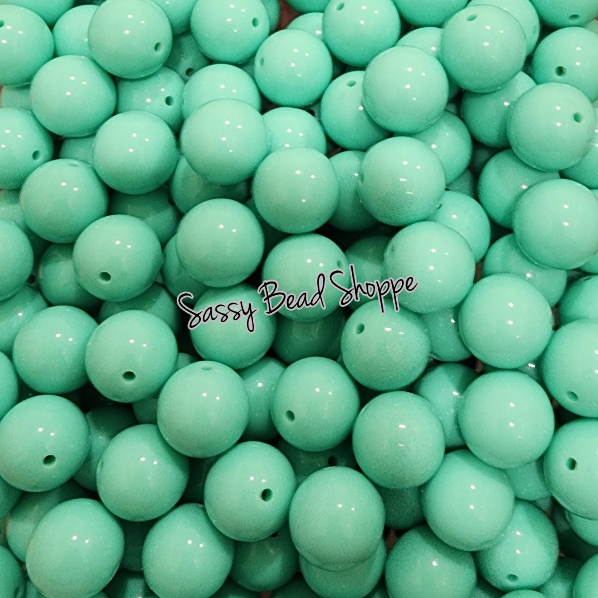 Light Seafoam 20mm Acrylic Beads – Chunky Bubblegum Beads for DIY Jewelry, Bracelets, Necklaces, Pens, Keychains, Scribes