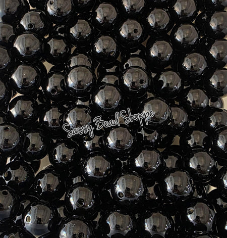 Black Pearl 20mm Acrylic Beads