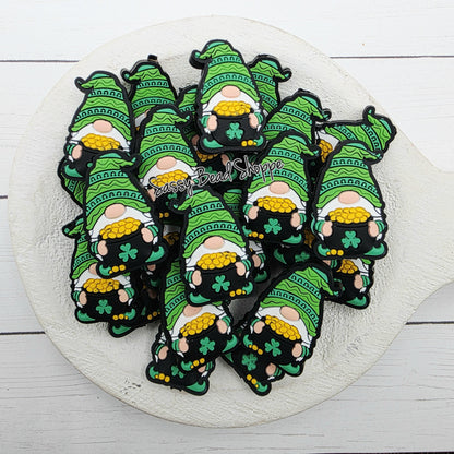 Lucky Gnome Focal Bead, Green St. Patrick’s Day Bead for DIY Pens, Keychains, Car Charms, Bracelets, Wristlets, Craft Projects