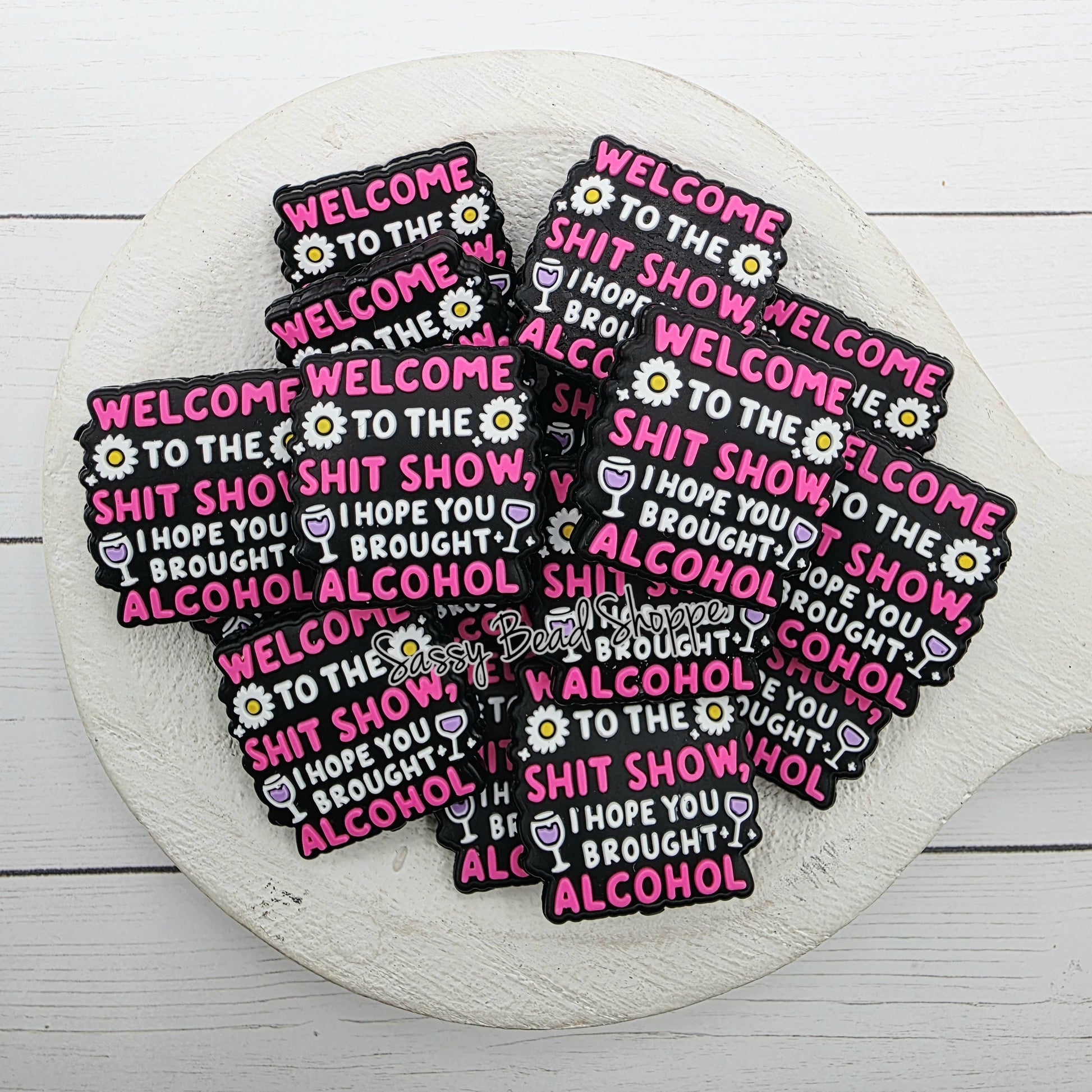 Welcome to the Chaos Focal Bead | Colorful Silicone Bead for DIY Keychains, Beadable Pens, Car Charms, Wristlets, Gifts