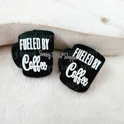Sassy Bead Shoppe
Fueled By Coffee White  Focal Bead Close Up