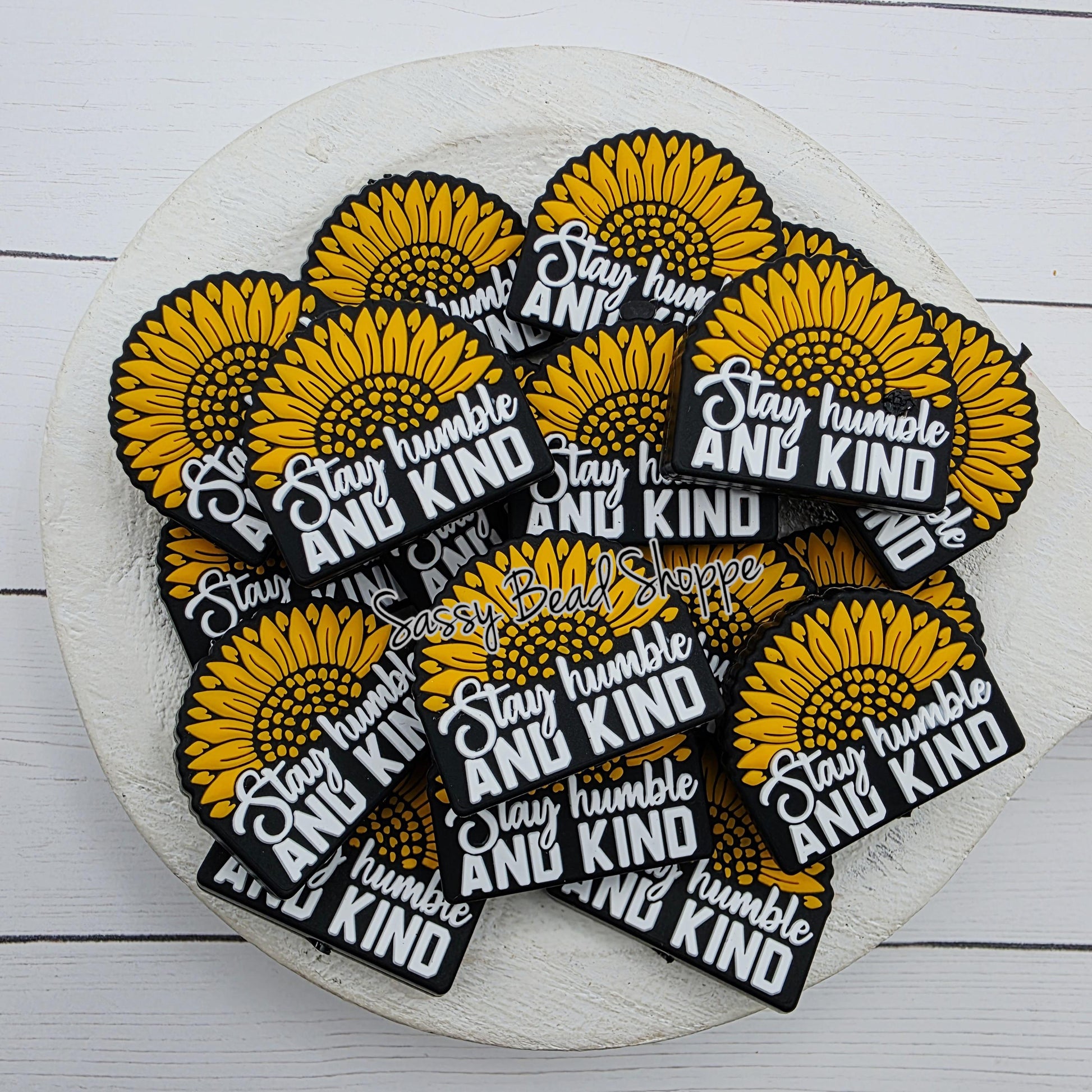 Stay Humble Silicone Focal Bead, 1–3 Count for Tumbler and Car Charms