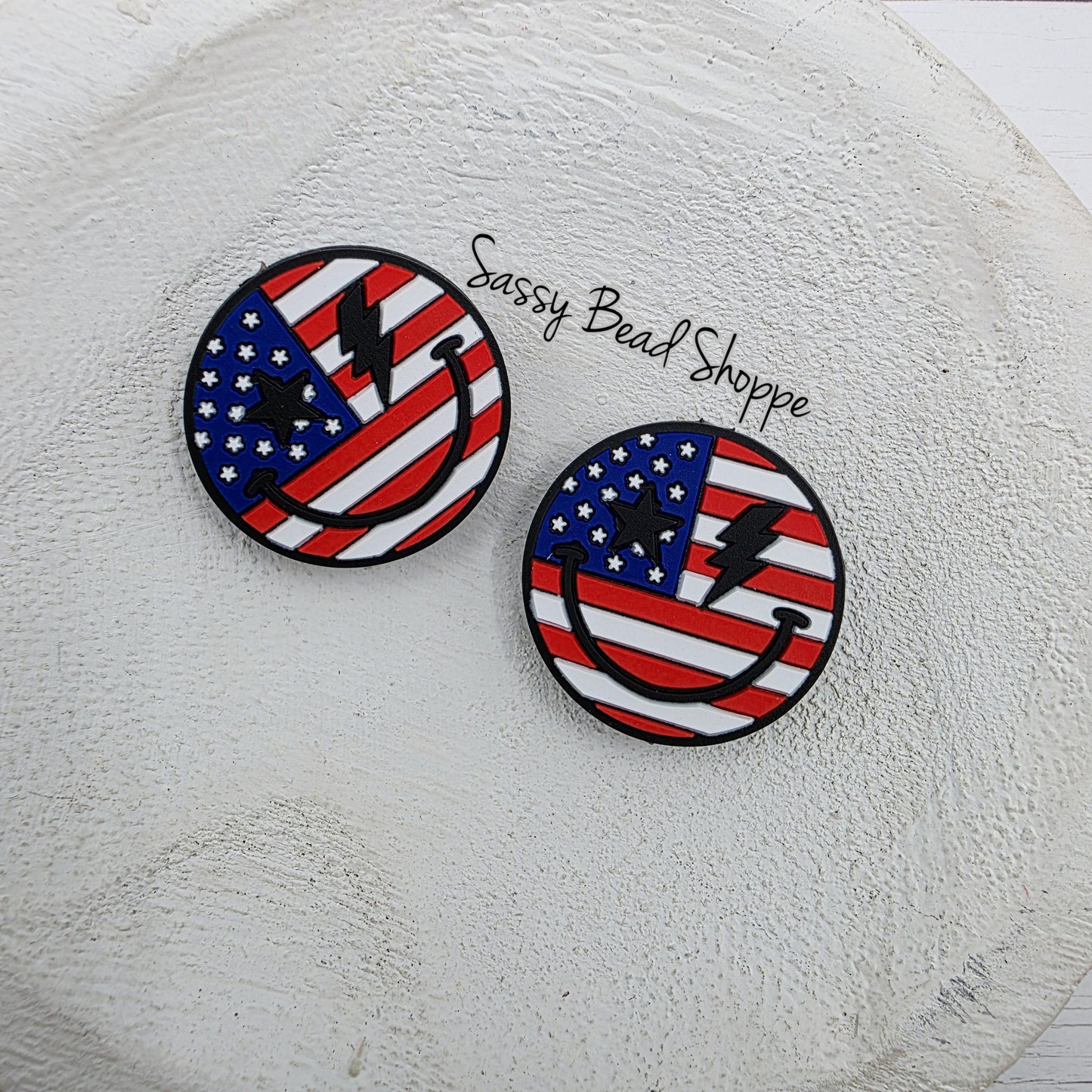 Smile USA Silicone Focal Bead, 1–3 Count for DIY Jewelry and Crafts