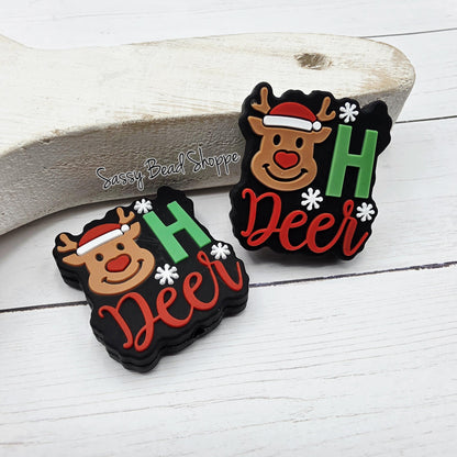 Oh Deer Silicone Focal Bead, 1–3 Count for DIY Pens and Badge Reels