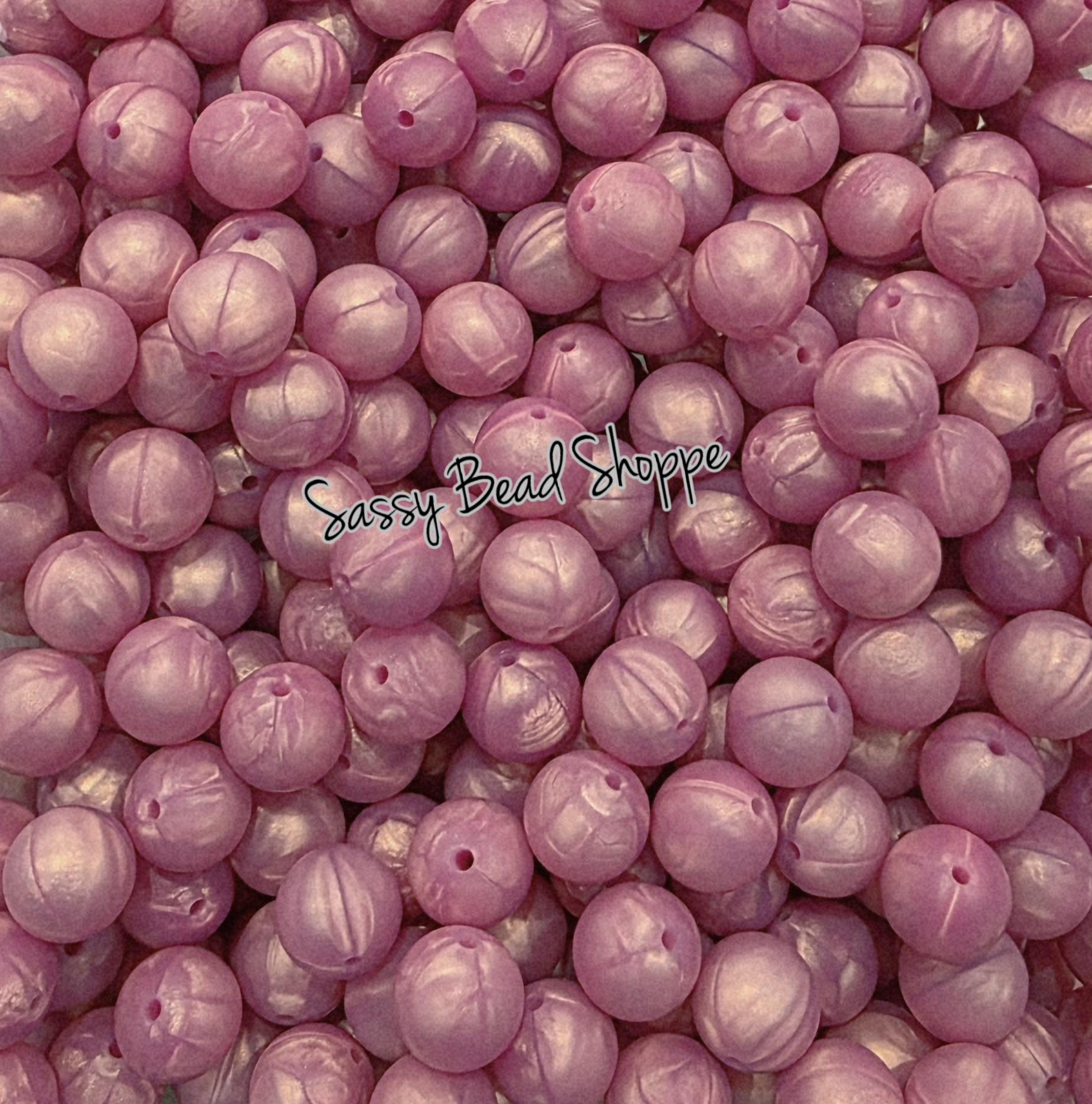 Rose Pearl 15mm Silicone Beads, 10 count Craft Beads for Jewelry, Cookie Scribes