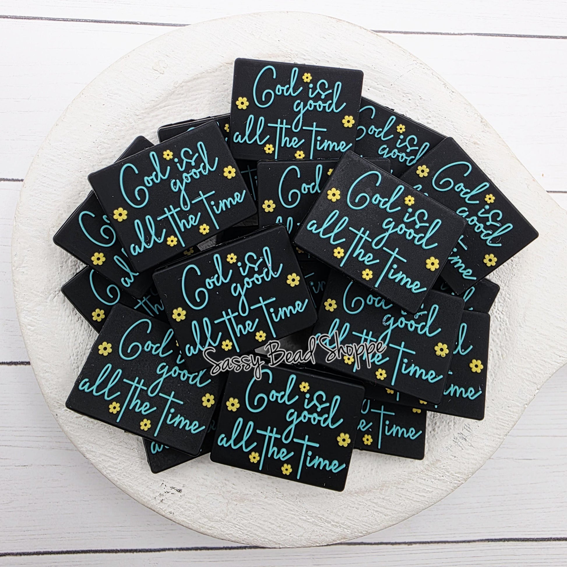 God Is Good Focal Bead, 1–3 Count for Pens and Keychains