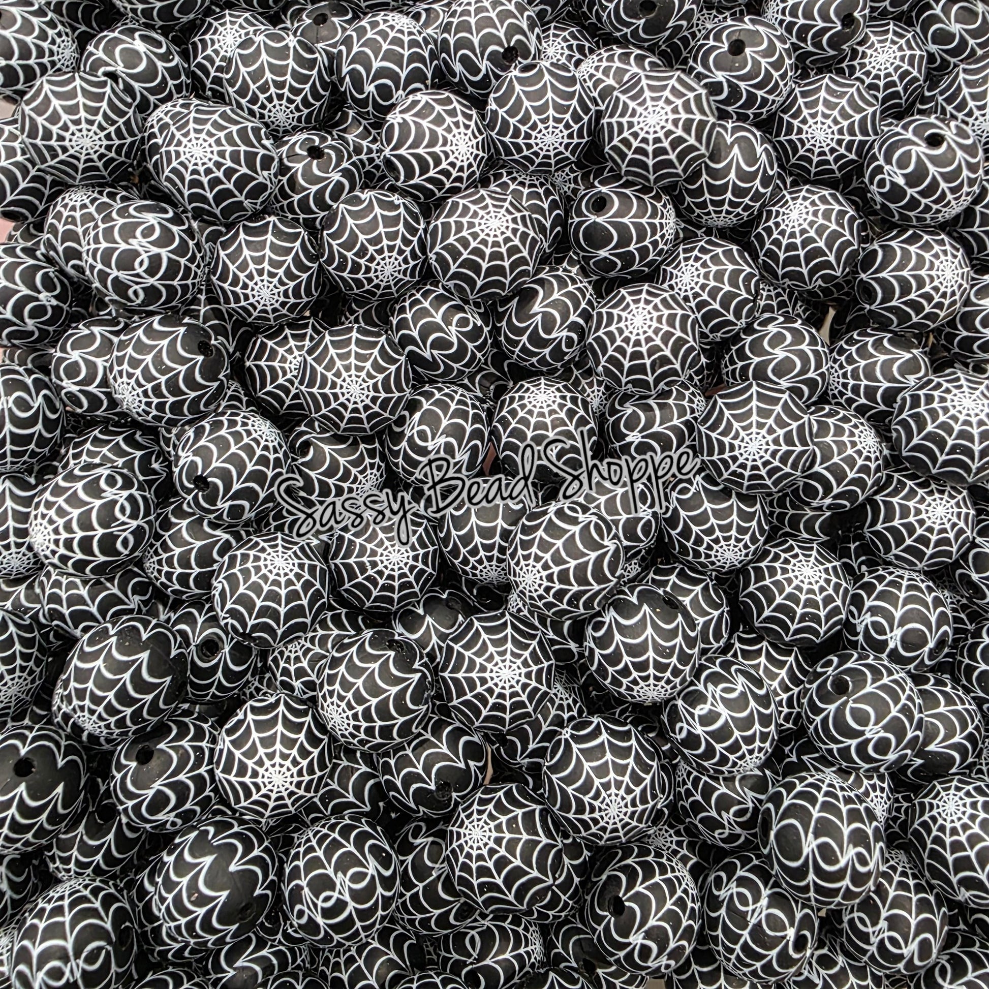 Spider Web 15mm Silicone Beads, 10 count for Pens, Necklace, Bracelets & Keychains, DIY Crafts