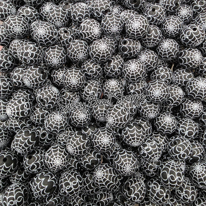 Spider Web 15mm Silicone Beads, 10 count for Pens, Necklace, Bracelets & Keychains, DIY Crafts